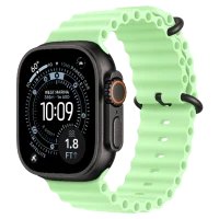 Apple Watch Ultra 3 Black Ocean Band Neon Green