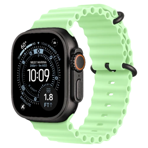 Apple Watch Ultra 3 Black Ocean Band Neon Green