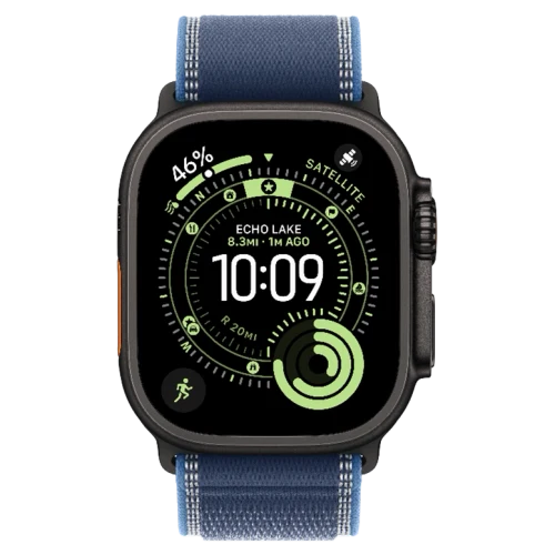 Apple Watch Ultra 3 Black Trail Loop Bright Blue