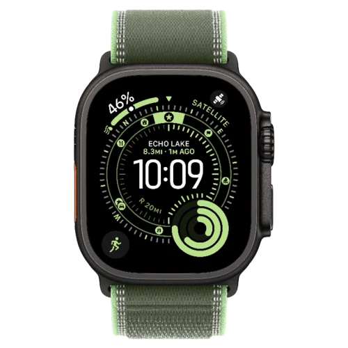 Apple Watch Ultra 3 Black Trail Loop Green/Neon