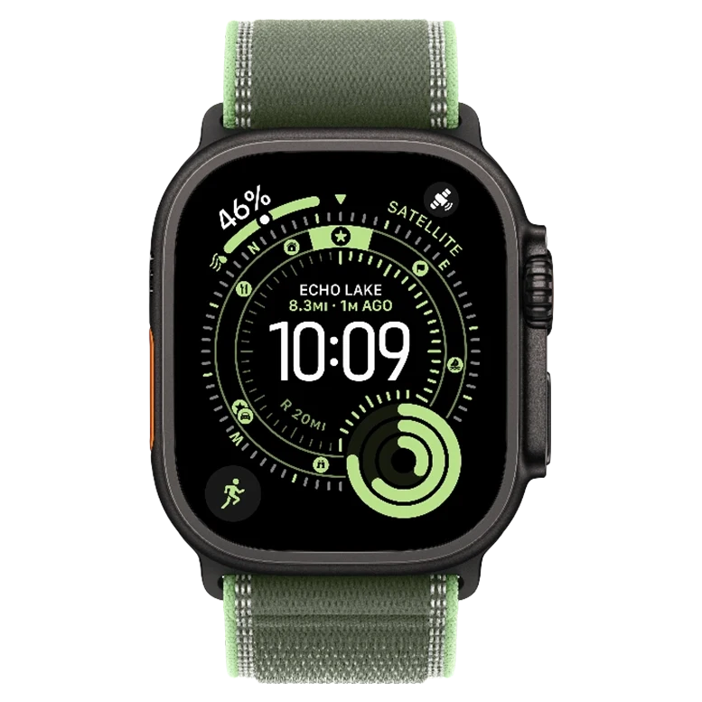 Apple Watch Ultra 3 Black Trail Loop Green/Neon 2