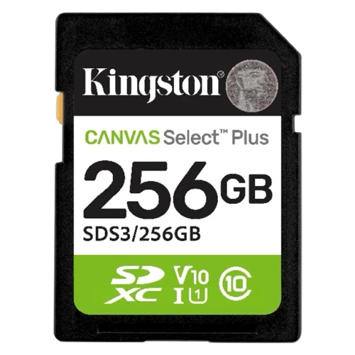 Карта памяти Kingston Canvas Select Plus, 256ГБ
