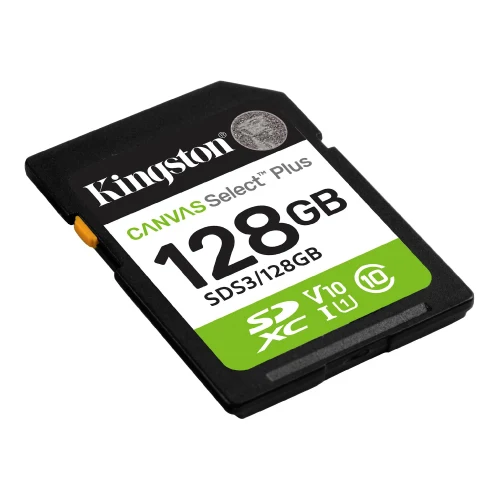 Карта памяти Kingston Canvas Select Plus, 128 ГБ, Black