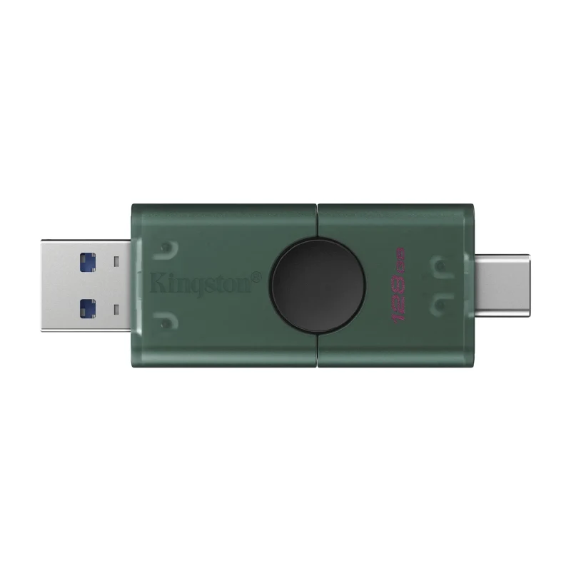 Флеш-накопитель USB-C/A Kingston DataTraveler Duo, 128 ГБ, Teal 2