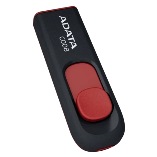 USB Flash Drive Adata C008, 32GB, Negru/Rosu
