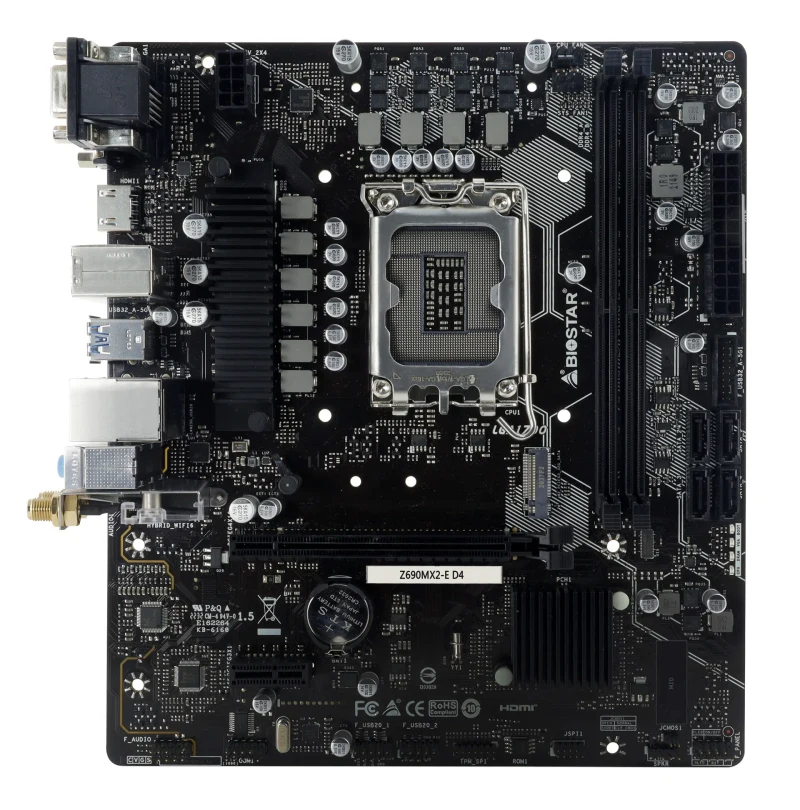 Материнская плата BIOSTAR B690MX2-E D4, Black 2