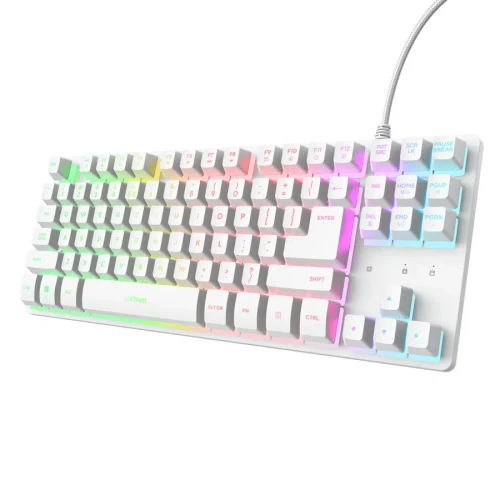 Игровая клавиатура Trust GXT 833W Thado TKL, White