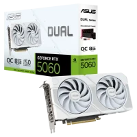 Placă video ASUS Dual GeForce RTX 5060 OC, Alb