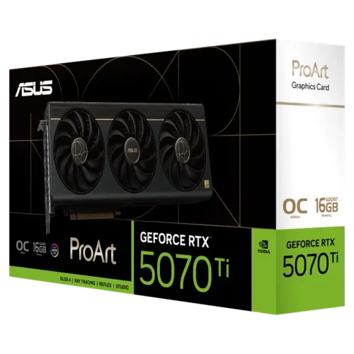 Placă video ASUS ProArt GeForce RTX 5070 Ti OC, 16 GB, Black