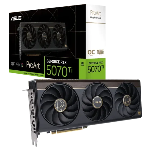 Placă video ASUS ProArt GeForce RTX 5070 Ti OC, 16 GB, Black