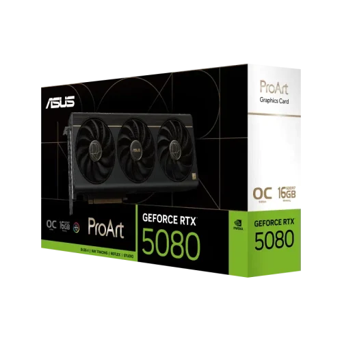 Placă video ASUS ProArt GeForce RTX 5080 OC, Negru