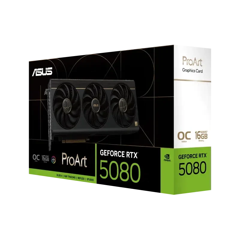 Placă video ASUS ProArt GeForce RTX 5080 OC, Negru 16