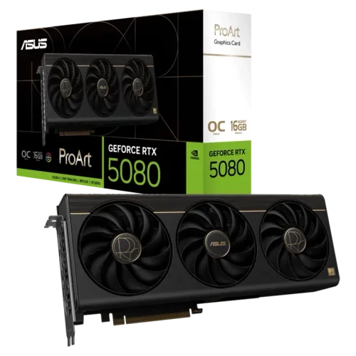 Placă video ASUS ProArt GeForce RTX 5080 OC, Negru