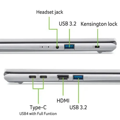 Ноутбук 15.6” Acer Aspire Go 15 AG15-72P, Pure Silver