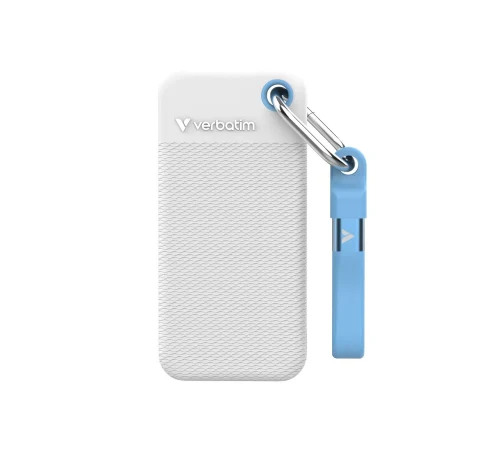 Внешний портативный SSD накопитель Verbatim Pocket, 1 ТБ, Белый/Синий