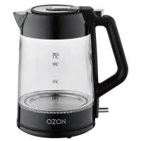 Электрочайник OZON EKC-1705A-GS, Чёрный 2