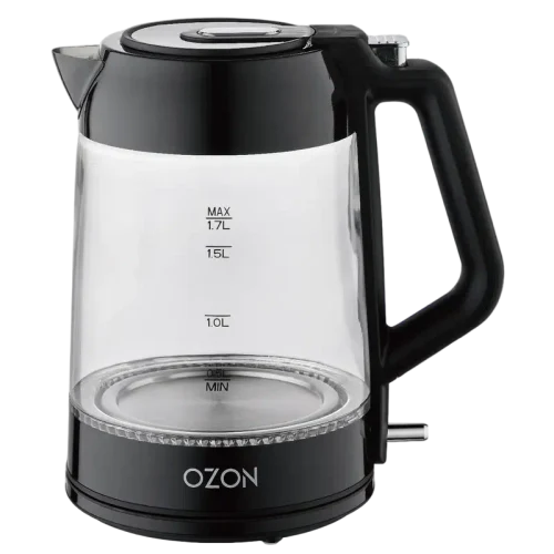 Электрочайник OZON EKC-1705A-GS, Чёрный