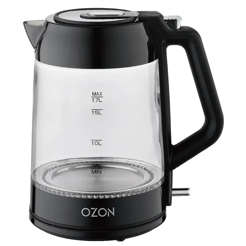 Электрочайник OZON EKC-1705A-GS, Чёрный 2