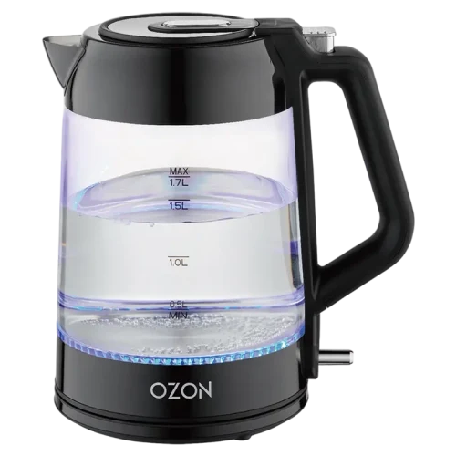 Электрочайник OZON EKC-1705A-GS, Чёрный
