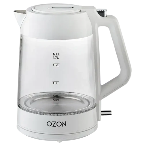 Электрочайник OZON EKC-1705A-GS, Белый
