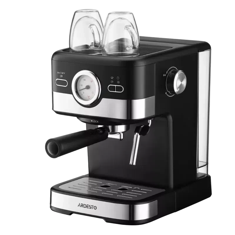 Кофеварка рожковая Ardesto YCM-E16B, Black 2