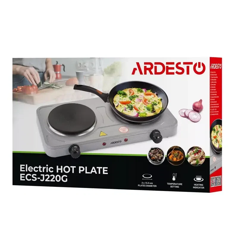 Электрическая настольная плита Ardesto ECS-J220G, Серый 5