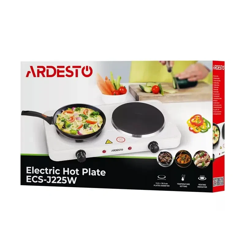 Электрическая настольная плита Ardesto ECS-J225W, Белый 5