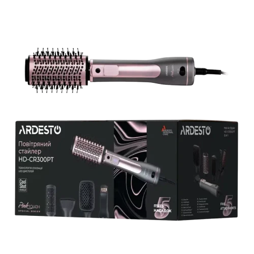 Фен-щётка Ardesto HD-CR300PT, Розовый