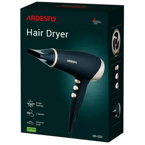 Uscător de păr Ardesto HD-522, Negru