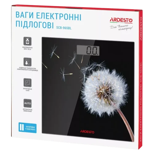 Электронные напольные весы Ardesto SCB-965BL, Черный