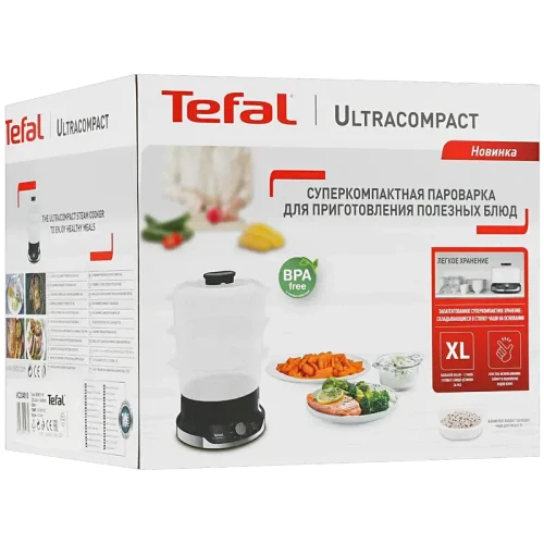 Aparat de gătit cu aburi Tefal VC204810, Negru