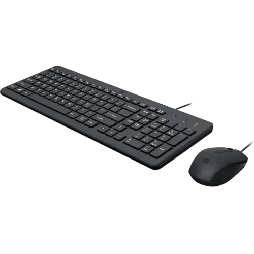 Клавиатура и мышь HP 150, Проводное, Чёрный