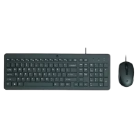 Клавиатура и мышь HP 150, Проводное, Чёрный