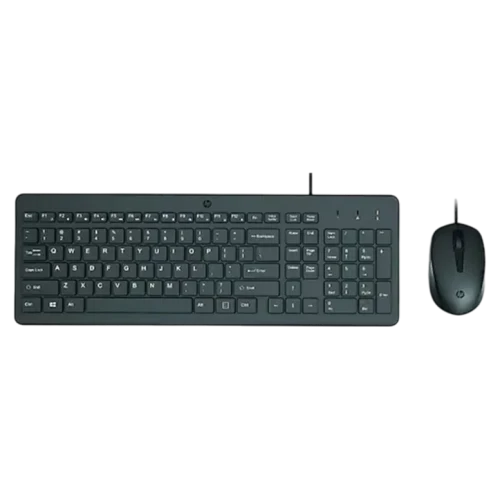Клавиатура и мышь HP 150, Проводное, Чёрный