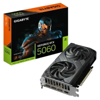 Placă video Gigabyte GeForce RTX 5060 WINDFORCE MAX OC, Negru