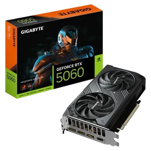Видеокарта Gigabyte GeForce RTX 5060 WINDFORCE MAX OC, Черный