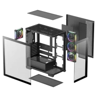 Корпус для ПК Deepcool CG580 4F V2 Mid-Tower, Черный 12