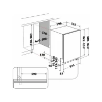Посудомоечная машина Whirlpool WIP 4T233 PFEG B, White 3