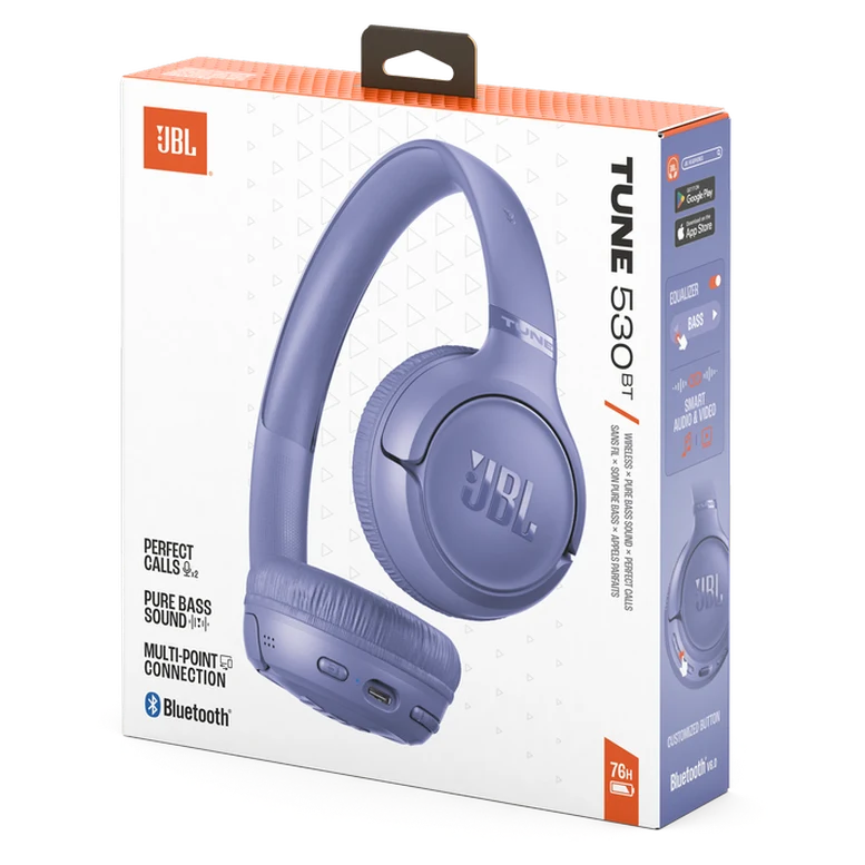 Наушники JBL Tune 530BT, Беспроводные, Фиолетовый 8