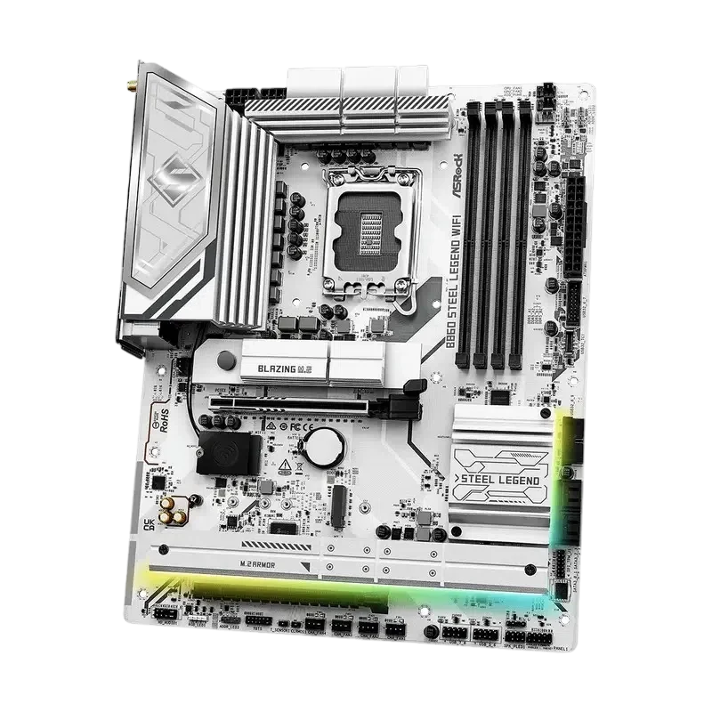 Материнская плата ASRock B860 STEEL LEGEND WIFI, White 4
