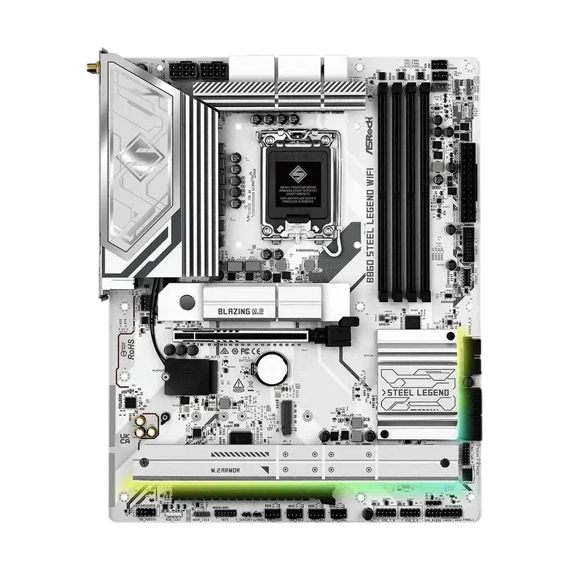 Материнская плата ASRock B860 STEEL LEGEND WIFI, White 3