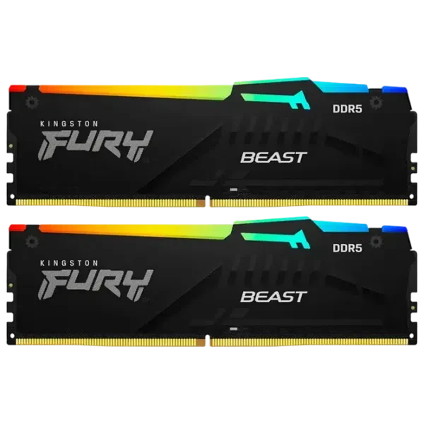 Оперативная память Kingston FURY Beast RGB KF560C36BBE2AK2-32, 32 ГБ, Black 3