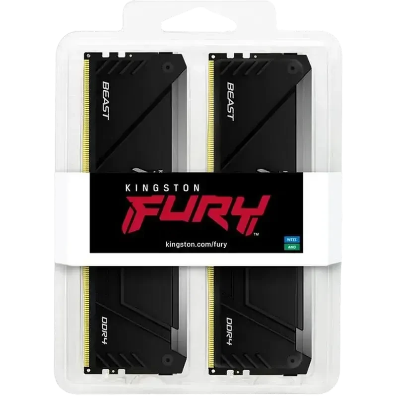 Оперативная память Kingston FURY Beast RGB, DDR4 SDRAM, 3600 МГц, 64 ГБ, KF436C18BB2AK2/64 8