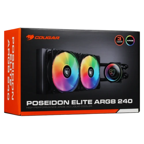 Sistem de răcire Cougar Poseidon Elite ARGB 240, Negru