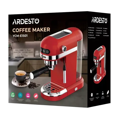 Кофеварка рожковая Ardesto YCM-E1501, Red