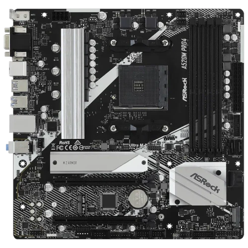 Placă de bază ASRock A520M PRO4 AM4 Micro-ATX