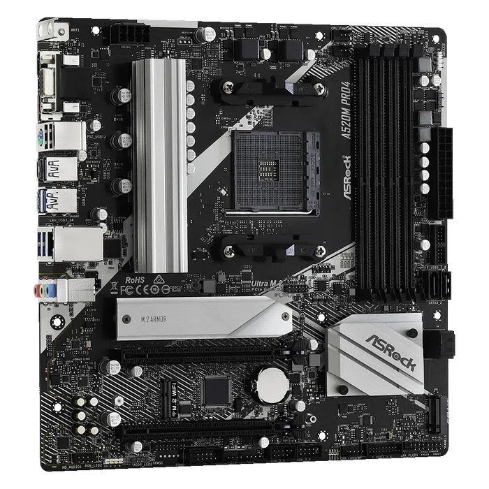 Материнская плата ASRock A520M PRO4 AM4 Micro-ATX 2