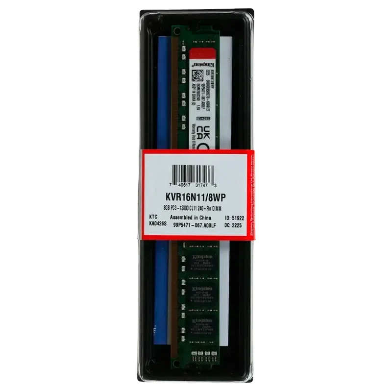 Оперативная память Kingston KVR16N11/8WP, DDR3 SDRAM, 1600 МГц, 8ГБ 3