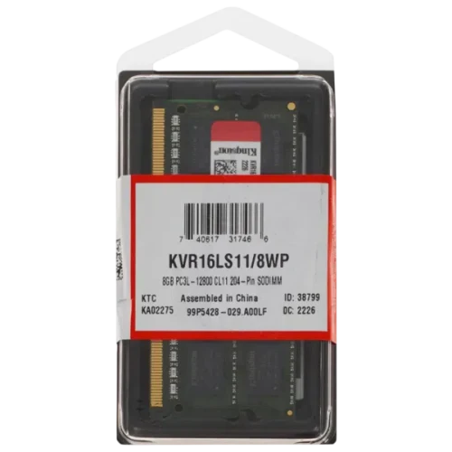 Оперативная память Kingston ValueRam KVR16LS11/8WP, 8 ГБ, Green
