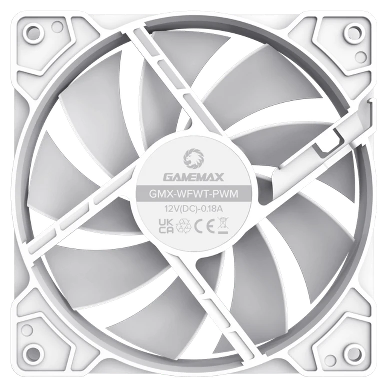 Ventilator PC Gamemax GMX-WFWT-PWM, 120 mm, Alb 7